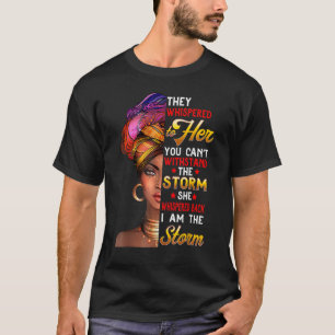 私は嵐の黒い歴史の女王メラニン・アフリカ Tシャツ