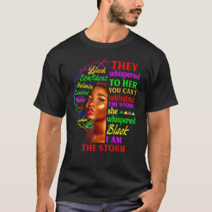 私は嵐の黒い歴史の女王メラニン・アフリカ Tシャツ
