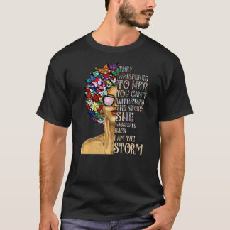 私は嵐の黒の歴史の月ブラッククイーンNat Tシャツ