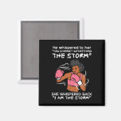 私は嵐の黒アフリカ人女性の乳がんAである マグネット (正面/裏面)