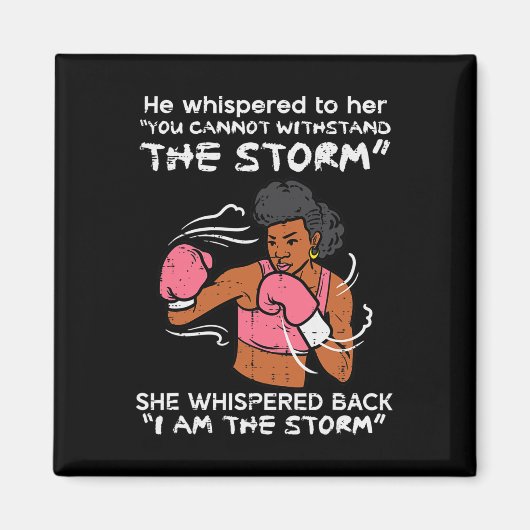 私は嵐の黒アフリカ人女性の乳がんAである マグネット (正面)