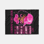 私は嵐の黒人女性乳がん生存者Pだ フリースブランケット (正面(横))