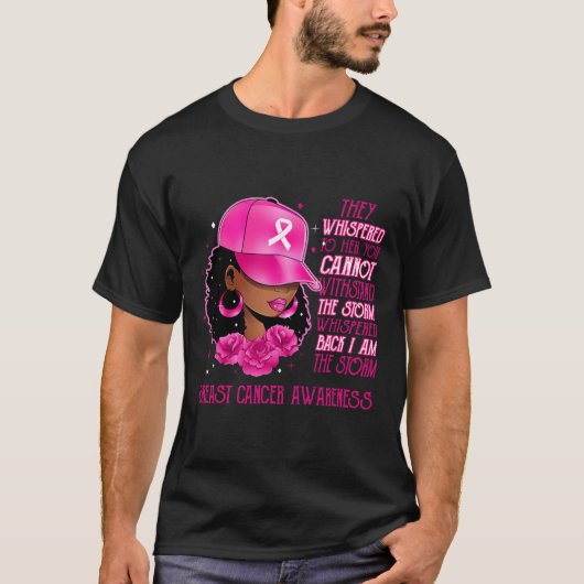 私は嵐の黒人女性乳がん生存者Pだ Tシャツ (正面)