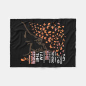 私は嵐の黒人女性Crps認識度 フリースブランケット (正面(横))