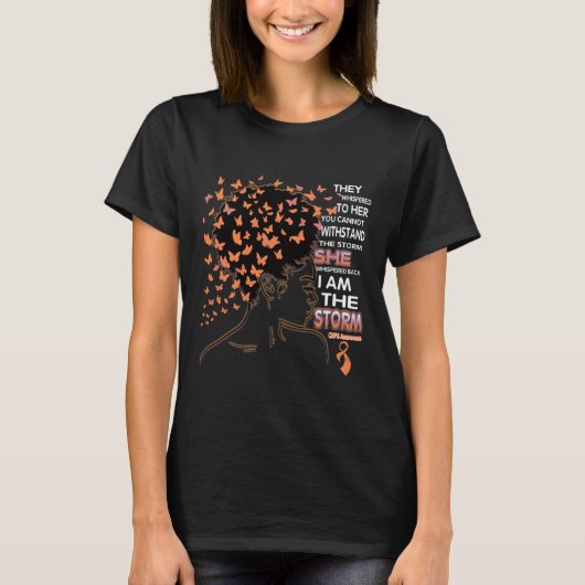私は嵐の黒人女性Crps認識度 Tシャツ (正面)