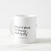 私は嵐を恐れていないリトル女性引用文 コーヒーマグカップ (正面左)