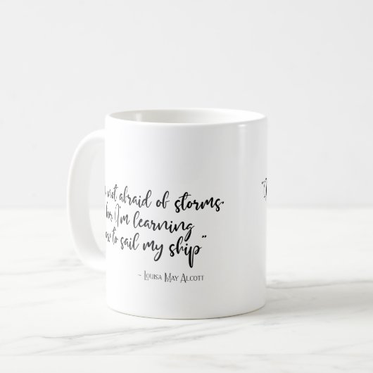 私は嵐を恐れていないリトル女性引用文 コーヒーマグカップ (正面左)