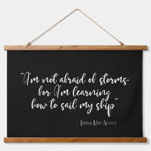 私は嵐を恐れていないリトル女性引用文 吊り下げ型タペストリー
