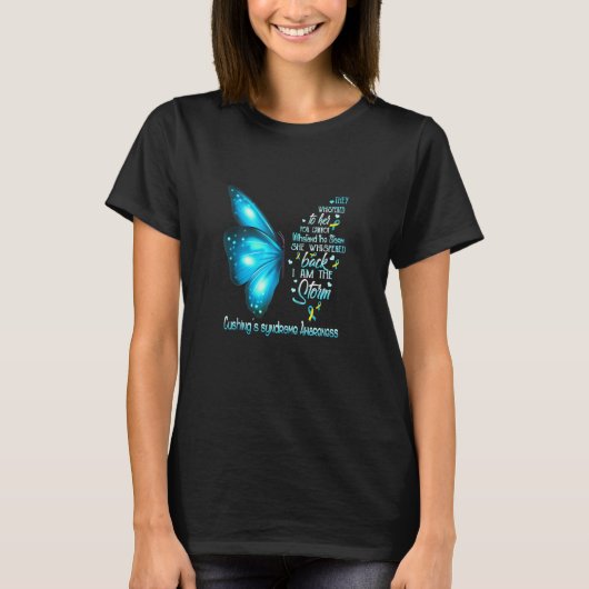 私は嵐クッシング病認識度バターフ Tシャツ (正面)