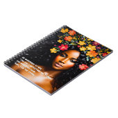 私は嵐ブラックウーマンウォーター色のフローラアート ノートブック (左側)