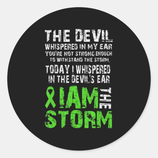 私は嵐メンタルヘルス認識度グリーンリブ ラウンドシール (正面)