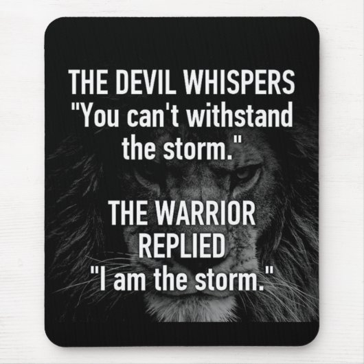 私は嵐、トレーニング、インスピレーションやる気を起こさせる、 マウスパッド (正面)