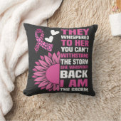"私は嵐"ピンク感動的引用文デザイン クッション (ブランケット)