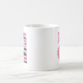 "私は嵐"ピンク感動的引用文デザイン コーヒーマグカップ (中央)