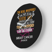 私は嵐 – 乳がん戦士 ラージ壁時計 (傾斜)