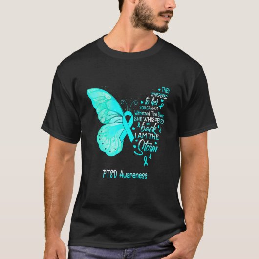 私は嵐Ptsd認識度蝶 Tシャツ (正面)