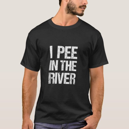 私は川の夏のチュービングのおもしろい浮体多く見える Tシャツ (正面)