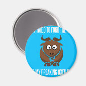 私は川をフォードで渡そうとし、私のフレックな牛が死んだ マグネット (正面/裏面)