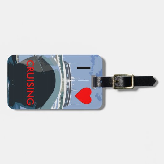 私は巡航のカスタマイズ可能な荷物のラベルを愛します ラゲッジタグ (正面横)