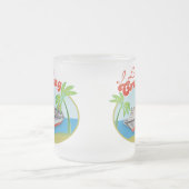 私は巡航の曇らされたマグを愛します フロストグラスマグカップ (中央)