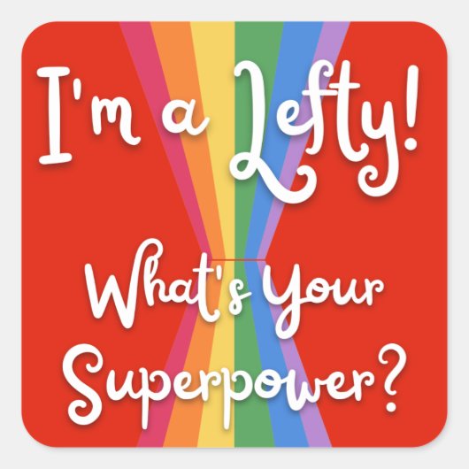 私は左だ超大国は何だ？レインボー スクエアシール (正面)