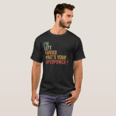 私は左利きです あなたの超能力は何ですか レトロデザイン Tシャツ (正面フル)