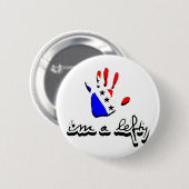 私は左利きです 缶バッジ (正面&裏面)