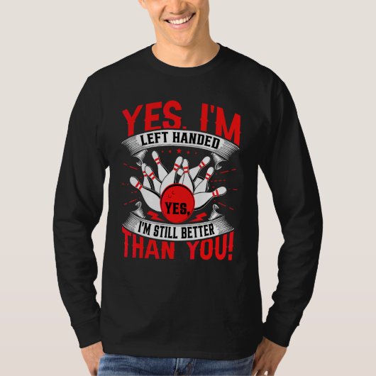 私は左利きのボウラー Tシャツ (正面)