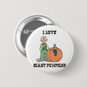 私は巨大なカボチャを愛します 缶バッジ (正面&裏面)