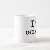 私は巨大愛します コーヒーマグカップ (中央)