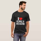 私は巻き毛が大好き Tシャツ (正面フル)