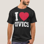 私は市民の先生と学生が大好き Tシャツ (正面)