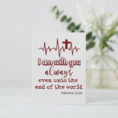 私は常にあなたとバイブルの聖句引用文 ポストカード (スタンド正面)