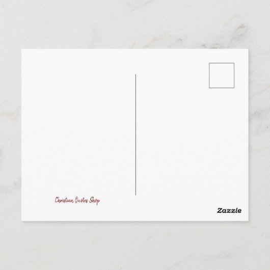 私は常にあなたとバイブルの聖句引用文 ポストカード (裏面)