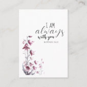 私は常にあなたと共に 葬儀 祈念カード 名刺 (正面)