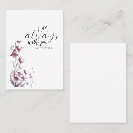 私は常にあなたと共に 葬儀 祈念カード 名刺 (正面/裏面)