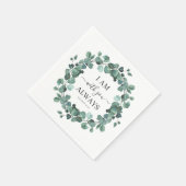 私は常にキリスト教の聖句ユーカリと共にいる スタンダードカクテルナプキン (角)