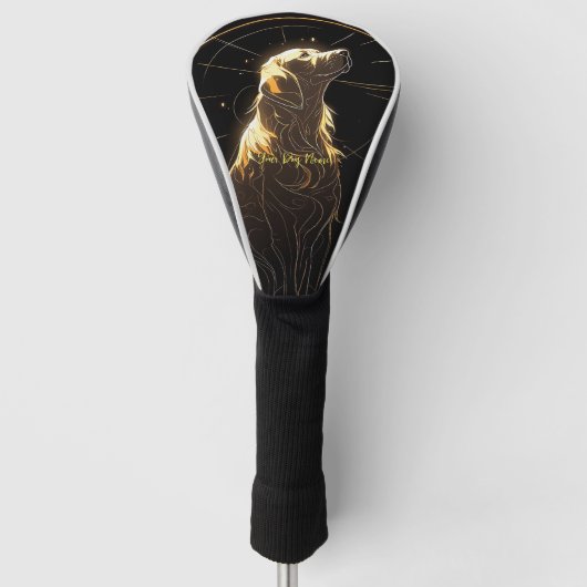 私は常にゴールデンレトリバー犬003 ゴルフヘッドカバー (正面)