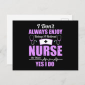 私は常にナース楽しむではない退職した ポストカード (正面/裏面)