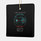 私は常にビデオゲー遊ムのゲーマーおもしろいギフトしない セラミックオーナメント (左)