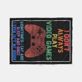 私は常にビデオゲ遊ームを行わない – ゲーおもしろいム フリースブランケット (正面(横))