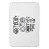 私は常にビデオゲ遊ームゲームのユーモアをおもしろいしない バスマット (正面縦)