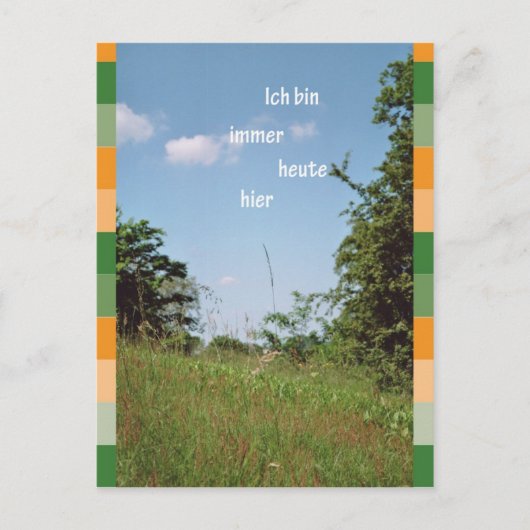 私は常に今日ここにいる ポストカード (正面)