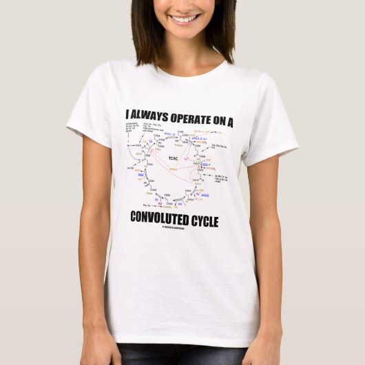 私は常に作動させます複雑な周期(Krebs)を Tシャツ (正面)