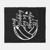 私は常に彼女の最大のファンバレーボールママパパ フリースブランケット (正面(横))