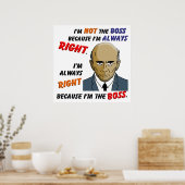 私は常に正しい私はボス ポスター (キッチン)