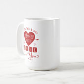 私は常に永遠にあなたを愛するバレンタイン コーヒーマグカップ (正面左)