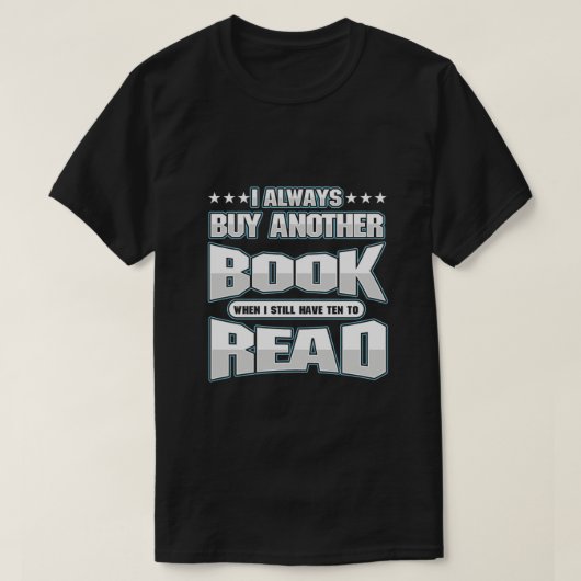 私は常に買好きの本を読む Tシャツ (デザイン正面)