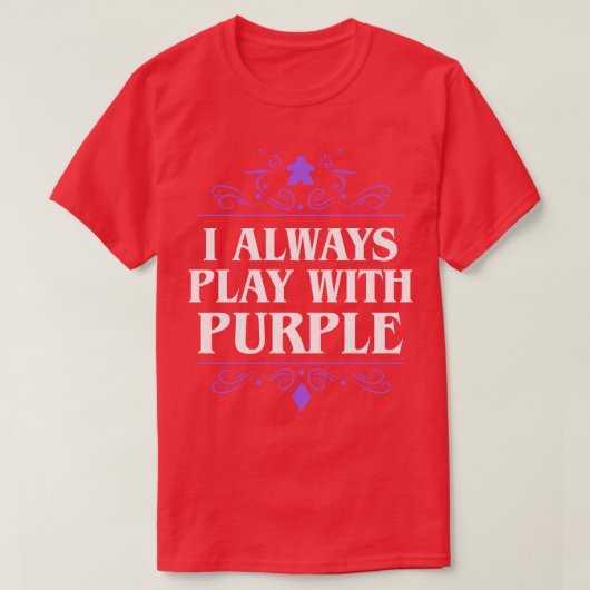 私は常遊に紫のボードゲーム中毒 Tシャツ (デザイン正面)