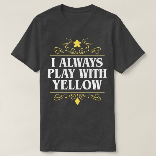 私は常遊に黄色のボードゲーム中毒 Tシャツ (デザイン正面)